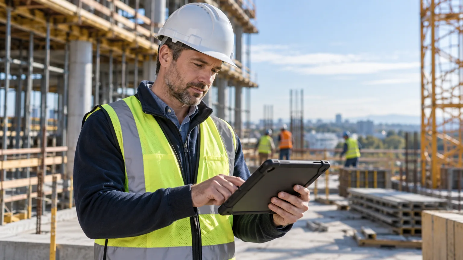 Construction & Engineering: illustrative workplace scene