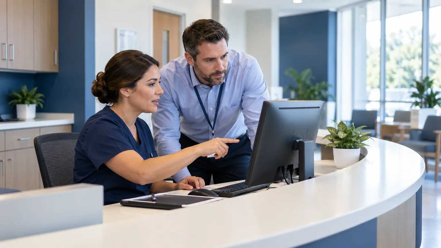 Healthcare & Clinics: illustrative workplace scene